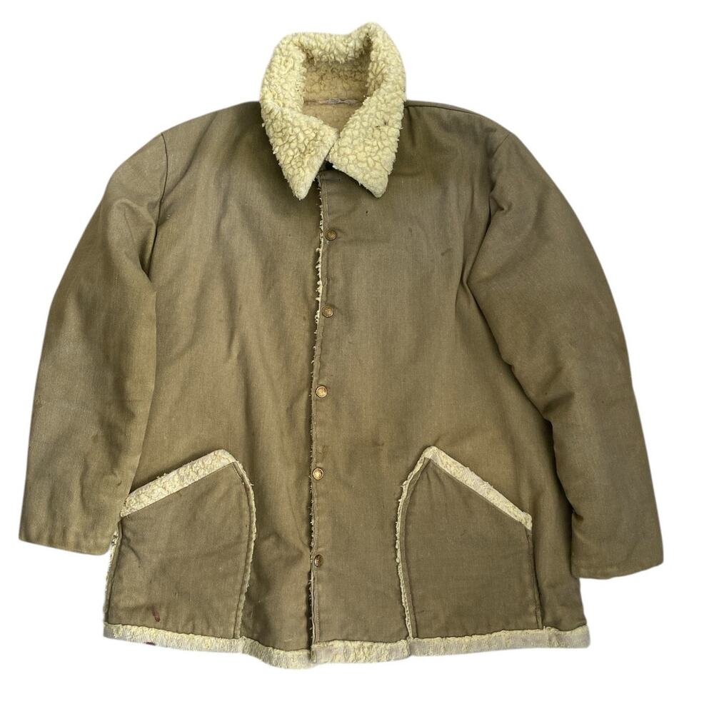 Key Imperial Vintage 60s 70s Sherpa Western Barn Coat Jacket Men medium  Large